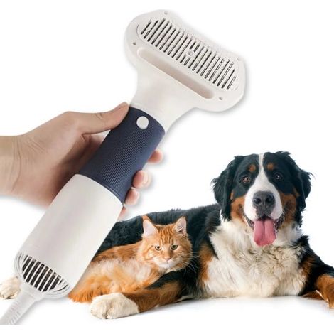 3-in-1 Trockenbürste für Hunde und Katzen – Hundehaartrockner – Katzenbürste – Katzenkamm – Hunde-Wassergebläse