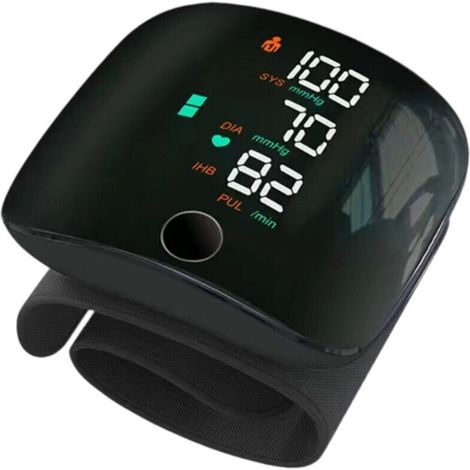 Moniteur tension artérielle bras numérique - LED et voix intelligente - Mesure rythme cardiaque