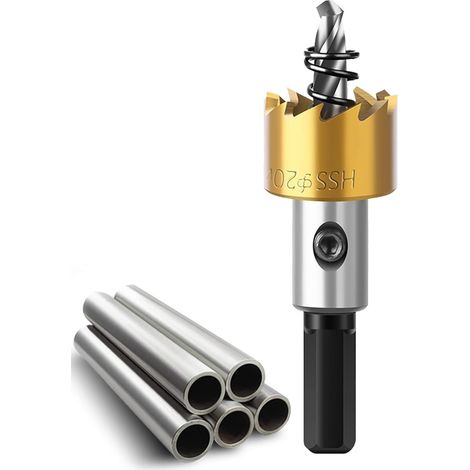 Ouvre-trou en acier rapide, scie cloche  Ouvre-trou en acier  rapide  Outil de coupe d'ouvre-scie cloche pour métal, cuivre, acier inoxydable, de fer (1/5)