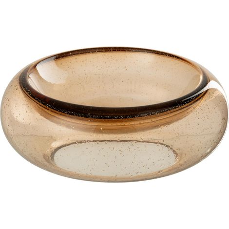 Coupelle Déco en Verre "Carol" 33cm Caramel
