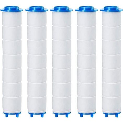 Abnehmbares Duschkopf-Filterelement aus PP-Baumwolle (3,74 x 0,98 Zoll).