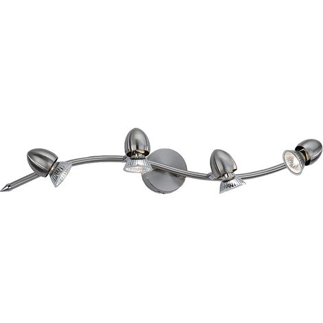 Applique Moderna Two Penny Metallo Nichel Satinato 4 Luci Gu10 (1/2)