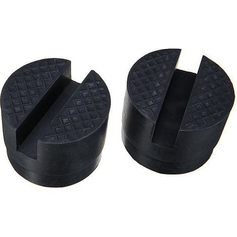 (Noir, 2 pièces) Coussinets en caoutchouc pour cric hydraulique de voiture, protection solide du dessous de caisse lors du levage de la voiture, diamètre de 48 mm (1/3)