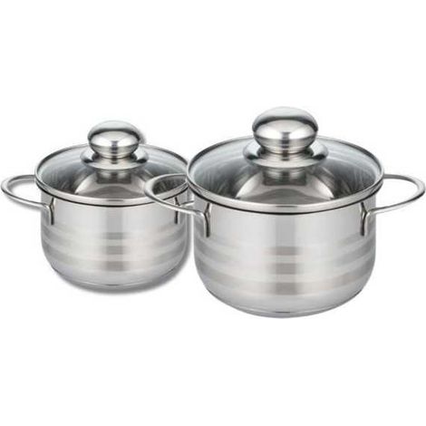 Topfset Fackelmann Edelstahl 12 und 14 cm Edelstahl (1/3)