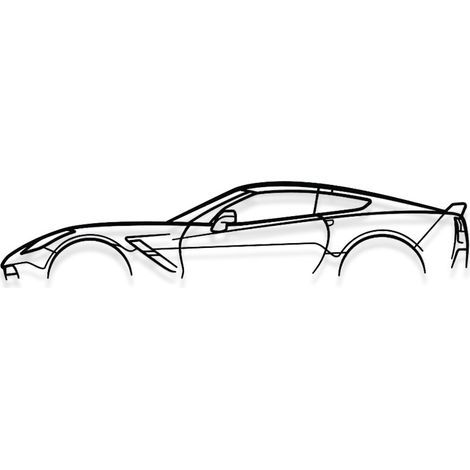 DECORACIÓN DE PARED DE METAL - CORVETTE C7 GRAND SPORT - Decoración de pared de metal - 100CM