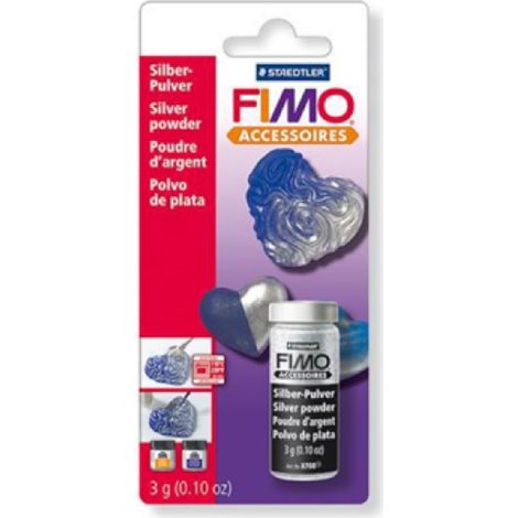 STAEDTLER - FIMO ACCESSORIES - POLVERE ARGENTO METALLIZZATA 3gr