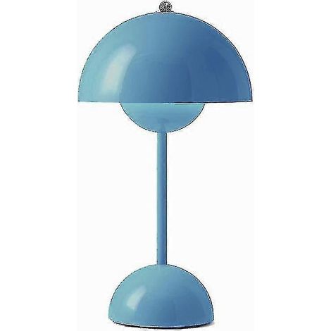 Nordische Pilz-Nachtlampe – LED-Tischleuchte in Blütenknospenform, USB-Nachttischlampe für Brautsuite, Büro, Schlafzimmer – Moderne und schlichte Dekoration ZY (Himmelblau)
