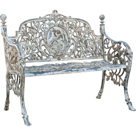 Cast iron bench 105x62x90 cm Garden bench Outdoor sofa Liberty bench with armrests 2-seater chair Iron bench (1/5)