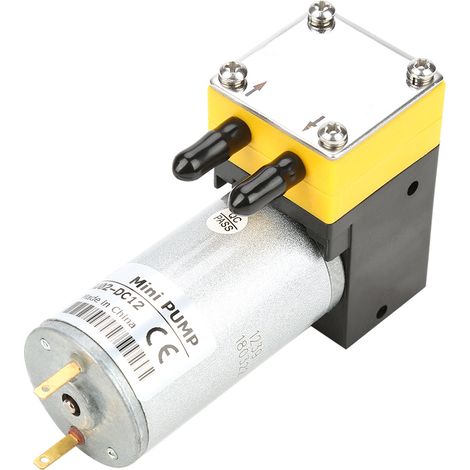 Selbstansaugende Mikromembran-Vakuumwasserpumpe, 12-V-Gleichstrommotor, Fördermenge 0,4–1 l/min (1/5)