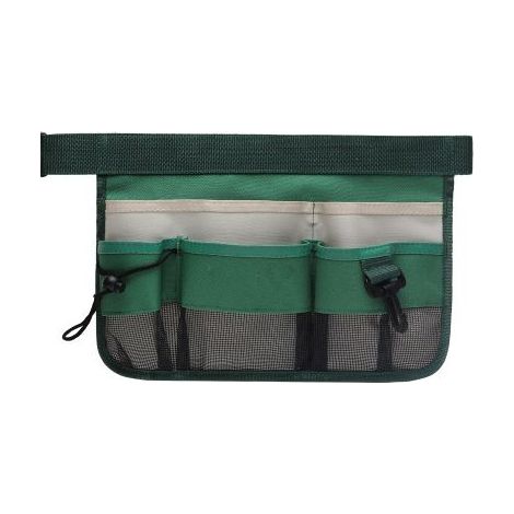 Delantal de jardinería para mujer, cinturón de herramientas ajustable con 8 bolsillos, cinturón de trabajo Oxford resistente para jardinería y construcción. (1/5)