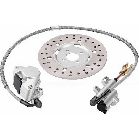 Kit D'assemblage de Frein Hydraulique Arrière, Jeu de Disques de Frein Arrière de 190 Mm, Pièces Combinées D'étrier et de Maître-cylindre Adaptées au Véhicule à 4 Roues Go Kart (1/5)