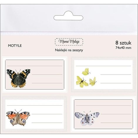 Adesivi per quaderno con farfalle