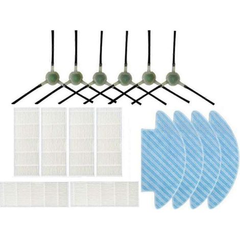 Lot de 16 pièces pour aspirateur robot M210, M210S, M210B et M213 : brosse latérale, filtre HEPA et chiffon de nettoyage. (1/5)