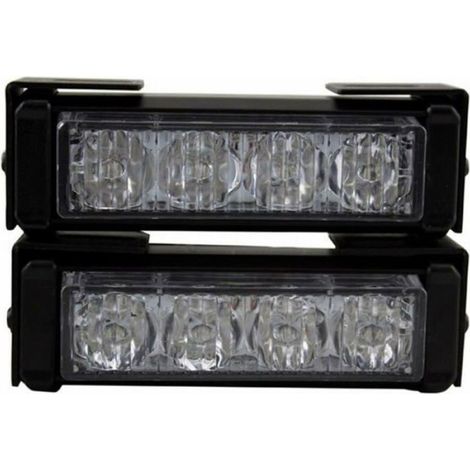 Lumière Stroboscopique - 8 LED - 12 V - Étanche - Résistant Aux Vibrations - Pour Voiture Camion Remorque - 2 Pièces (1/4)