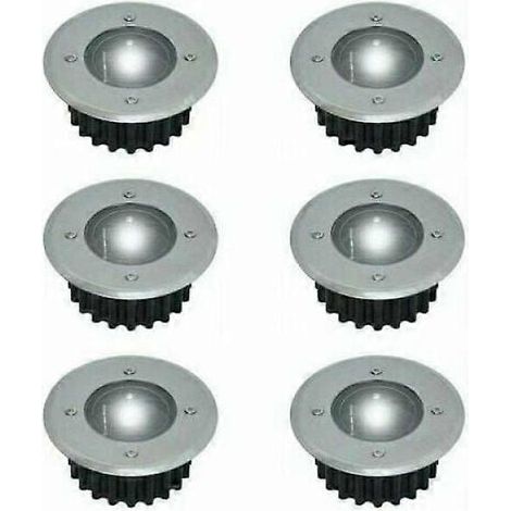 Spots encastrés ronds à LED solaires, en acier inoxydable, résistants au piétement, diamètre 85 mm (1/4)
