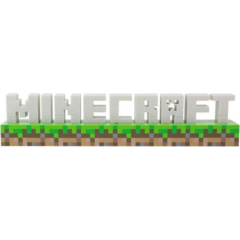 Lámpara con logo 3D - Minecraft