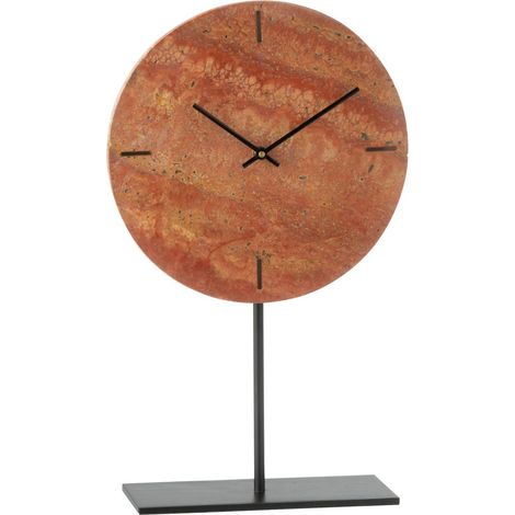 Horloge Murale en Marbre "Eula" 44cm Terracotta (1/2)