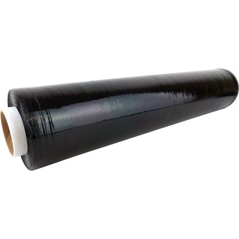 Lot de 6 Film étirable manuel opaque noir haute résistance 450mm x 300m GOLIATH