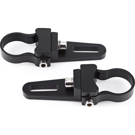 Support de fixation pour barre de protection/pare-buffle en tube d'aluminium de 1 pouce, avec pinces de serrage et projecteur de travail LED pour voiture, camion et véhicule tout-terrain. (1/5)