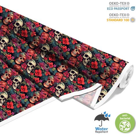 Outdoor dekostoffe oxford - Motiv der Schädel I DX4360 (1/5)