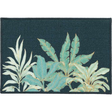 Tapis Déco Imprimé "Vayana" 40x60cm Vert (1/4)