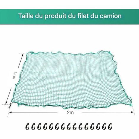 Filet De Remorque - 1 5 X 2 2 M - Coins Marqués - Bords Renforcés - Élastique De Tension - 1 Pièce (1/5)