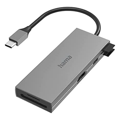 Hama USB-C Hub 6 Ports mit HDMI 4K, 2x USB-A, Alu (1/5)