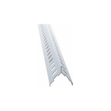 FPLUS perfil esquinero y monocapa  (mortero) , BARRA GUARDAVIVOS MONOCAPA PVC CANTO FINO 2.50m.