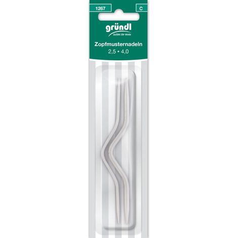 Gründl Zopfmusternadeln Aluminium Handarbeit