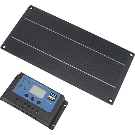 Contrôleur de Charge Solaire combiné 12V 24V, Kit de Panneaux Monocristallins 600W 18V pour Camping-car en Plein Air (1/5)