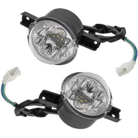 2 phares avant LED 12 V pour quad 125 cc, 150 cc, 250 cc et 300 cc (compatibles avec les modèles chinois Taotao, JCL, Baja et Yamaha).