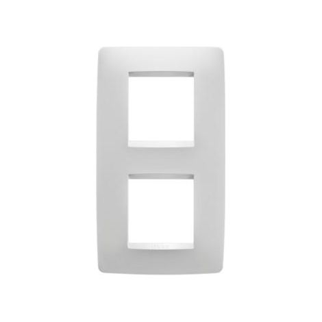 PLAQUE ONE INT. 2+2P V.E. 71 BLANC CRÈME GEWISS GW16124TB