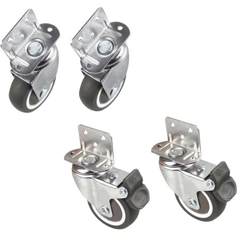 pivotantes en TPR en forme de L 5 cm 2 pouces lot de 4 avec (1/5)