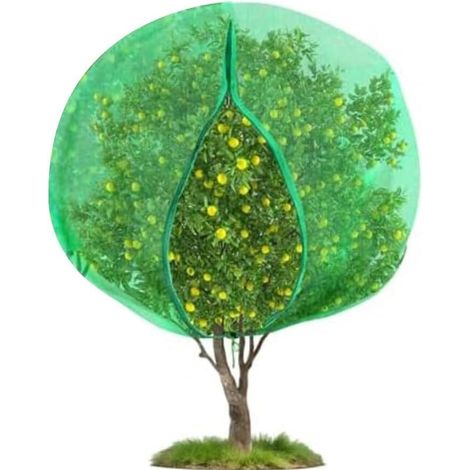 Filet de Protection pour Arbres Fruitiers 1,8mx1,8m  Anti Insectes, Anti Oiseaux, Sac de Protection de Fruit  Maille Fine avec Fermeture Éclair et Cordon de Serrage  pour Jardin et Verger