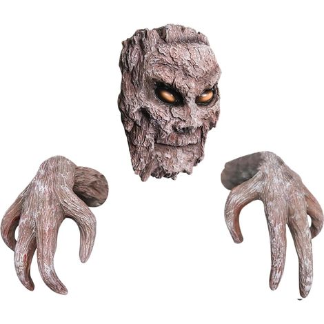 Tree Faces 3D Harz Halloween Dekorationen Gruselgezierer im