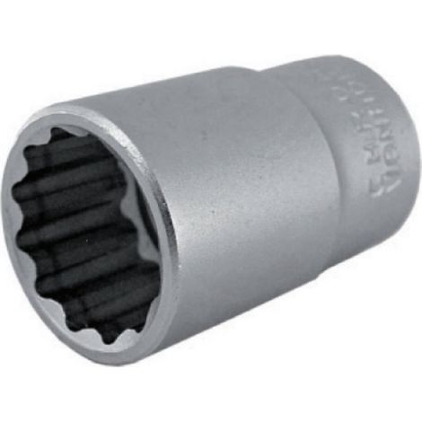 Dado DEDRA de 12 puntas de 1/2" y 16 mm - Acero CrV duradero