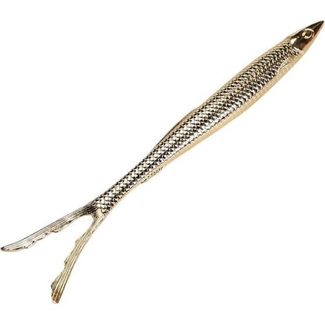 Fischförmige Teezange aus vergoldetem Edelstahl, Zubehör für Teekannen, Tassen und die traditionelle Teezubereitung zu Hause, goldfarben (1/5)