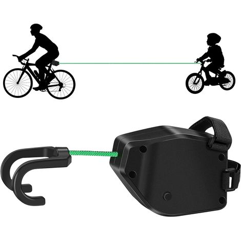 Barre Traction Velo Enfant,2.5M Corde de remorquage de vélo rétractable,Corde de remorquage pour vélo pour Enfants,Corde de Traction pour VTT,Capacité de Charge 225 kg 500 LB (1/5)