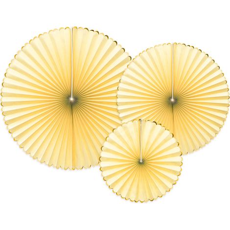 Deliziose rosette decorative, giallo chiaro (1 confezione / 3 pezzi) (1/5)