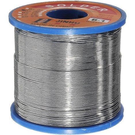 Rouleau de 400 g de fil à souder étain-plomb 60/40 avec flux et âme de colophane. 0.8 mm (1/4)