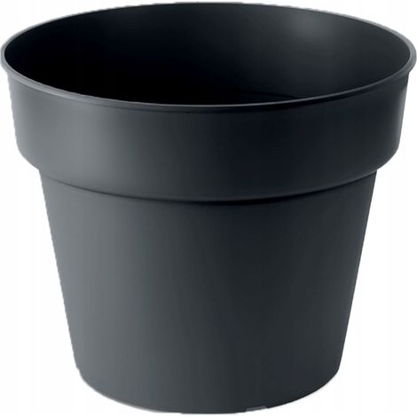 Maceta de plástico para cultivar plántulas, negra, 19,5 cm, Planti