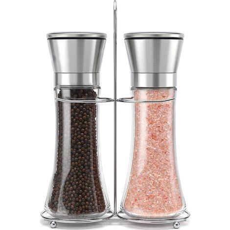 Moulin à café - Ensemble avec support - Broyage réglable - Acier inoxydable (1/5)