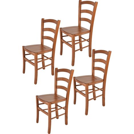 Tommychairs Set 4 Sillas Venice en haya color cerezo (1/5)