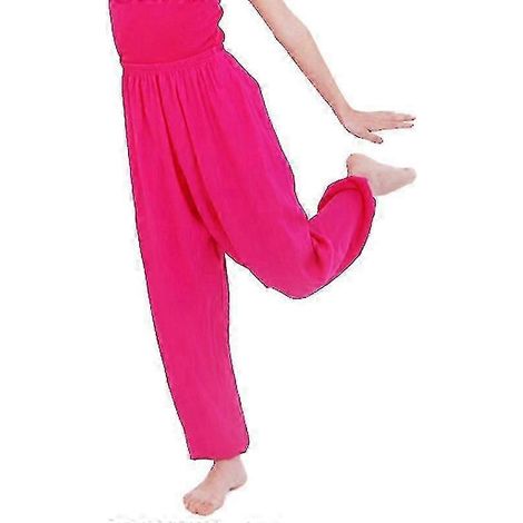 Locker sitzende, schlichte lange Kinderhosen im Bloomer-Stil, ideal für Yoga und Tanz, im Aladdin-Stil (1/2)