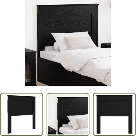 vidaXL Cabecero Roble Negro Madera de ingeniería (1/5)