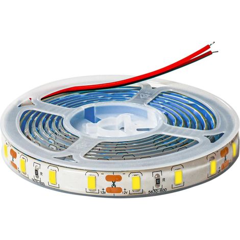 LED Streifen 12V, 2M SMD 5630 Weiß 6000K LED Band IP65 Wasserdicht Insgesamt 120 LEDs LED Lichtleiste für Schlafzimmer, Küche, Werbedekoration [Energieklasse D]
