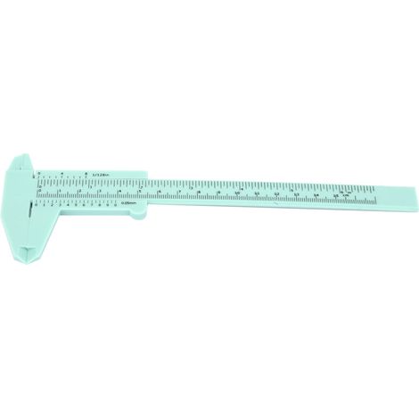 150 mm hochpräziser Kunststoff-Doppellineal-Messschieber 0,5 mm (Grün) (1/5)