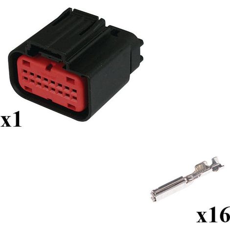 Kit connettore serie G.64 porta femmina 8x2 vie nero