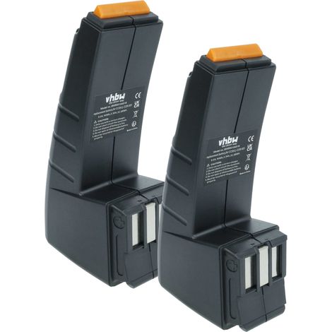 vhbw 2x Battery Replacement for Festo Festool CCD9.6, CDD9.6, CCD9.6FX, CCD9.6ES for Power Tools (3300 mAh, NiMH, 9.6 V) (1/4)
