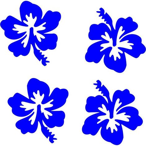 Adesivo Rifrangente Fiore (Blu) (1/5)